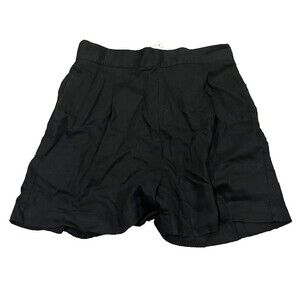 NWT Madewell Women's Clean Cotton Linen Pull-On Shorts   XS Black